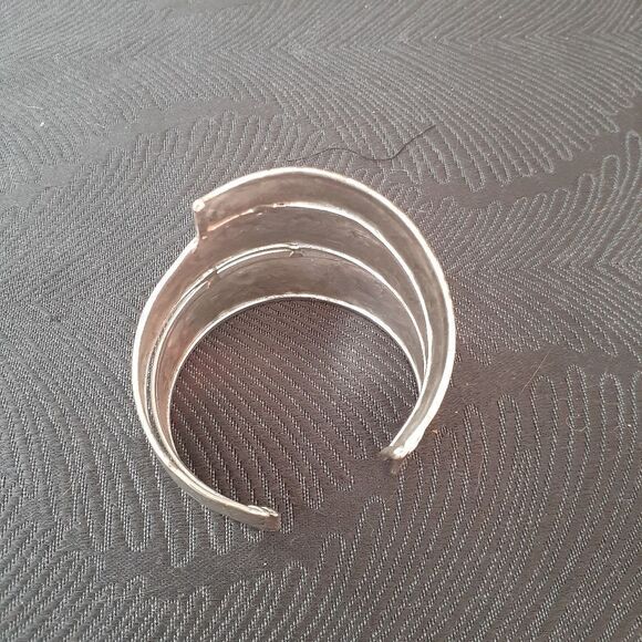 Zara Silvertone Statement Cuff Bracelet - Picture 13 of 15